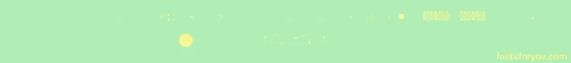 Pfornmtreasures2Layer6 Font – Yellow Fonts on Green Background