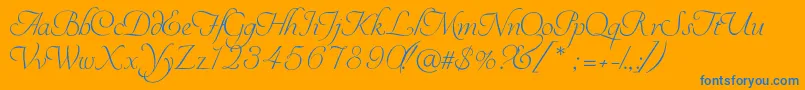 Youreinvited-fontti – siniset fontit oranssilla taustalla