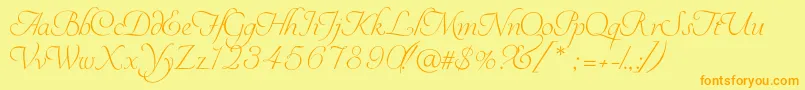 Youreinvited Font – Orange Fonts on Yellow Background