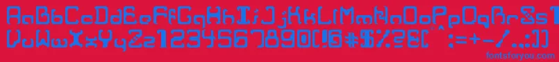 フォントRvrRe – 赤い背景に青い文字