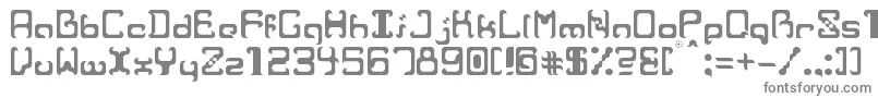 フォントRvrRe – 白い背景に灰色の文字