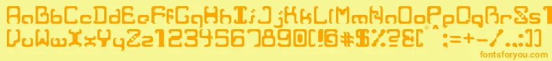 RvrRe Font – Orange Fonts on Yellow Background