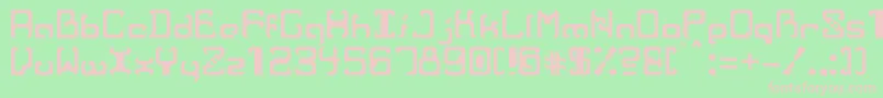 RvrRe-Schriftart – Rosa Schriften auf grünem Hintergrund