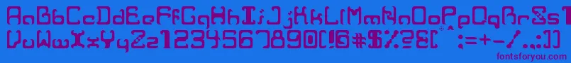 RvrRe Font – Purple Fonts on Blue Background