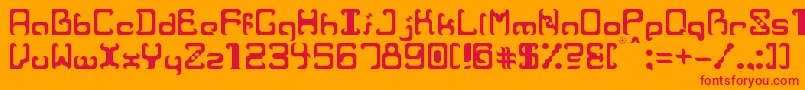 Шрифт RvrRe – красные шрифты на оранжевом фоне