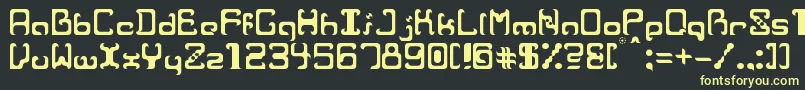 Шрифт RvrRe – жёлтые шрифты на чёрном фоне
