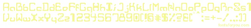 RvrRe-Schriftart – Gelbe Schriften auf weißem Hintergrund