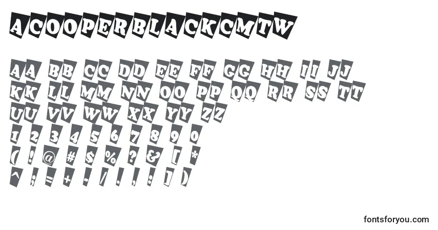 Czcionka ACooperblackcmtw – alfabet, cyfry, specjalne znaki