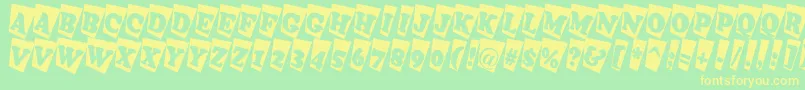 ACooperblackcmtw Font – Yellow Fonts on Green Background