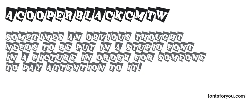 Review of the ACooperblackcmtw Font