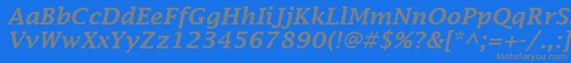 Шрифт LucidaFaxDemiboldItalic – серые шрифты на синем фоне