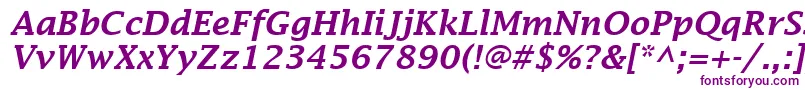 Police LucidaFaxDemiboldItalic – polices violettes