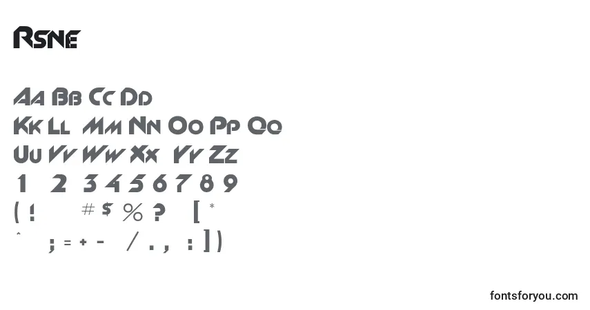 Шрифт Rsnewgarrett – алфавит, цифры, специальные символы