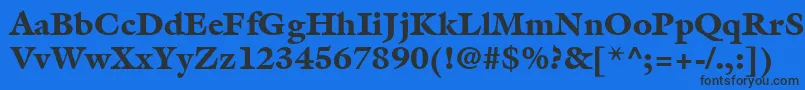 ItcGalliardLtBlack Font – Black Fonts on Blue Background