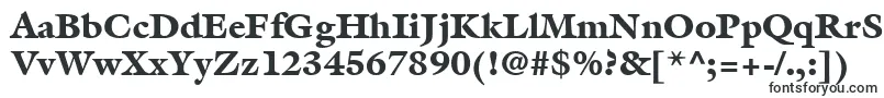 Czcionka ItcGalliardLtBlack – kroje pisma w dużych rozmiarach