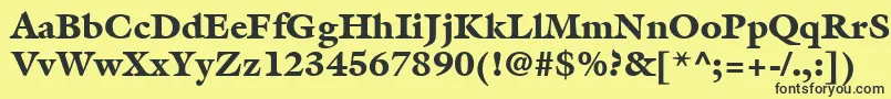 ItcGalliardLtBlack Font – Black Fonts on Yellow Background