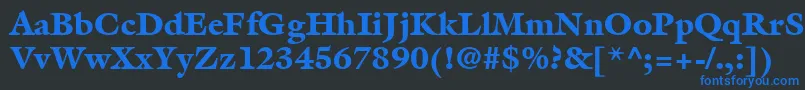 ItcGalliardLtBlack Font – Blue Fonts on Black Background