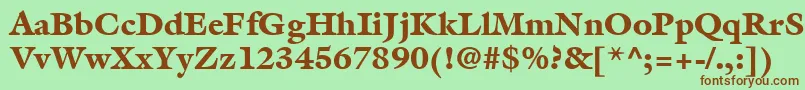 ItcGalliardLtBlack Font – Brown Fonts on Green Background