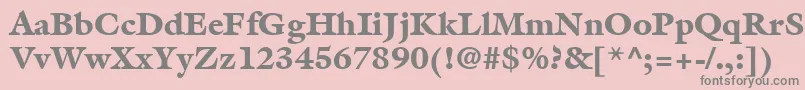 ItcGalliardLtBlack Font – Gray Fonts on Pink Background