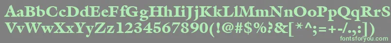 ItcGalliardLtBlack Font – Green Fonts on Gray Background