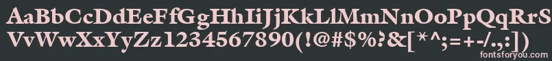 ItcGalliardLtBlack Font – Pink Fonts on Black Background