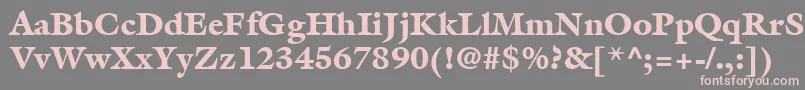 ItcGalliardLtBlack Font – Pink Fonts on Gray Background