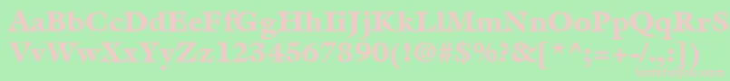 ItcGalliardLtBlack Font – Pink Fonts on Green Background