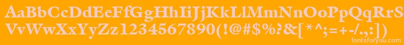 ItcGalliardLtBlack Font – Pink Fonts on Orange Background