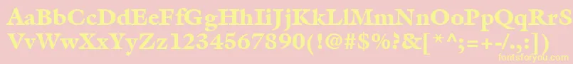 ItcGalliardLtBlack Font – Yellow Fonts on Pink Background