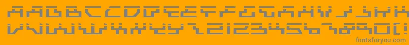 BeamRiderExpandedLaser Font – Gray Fonts on Orange Background