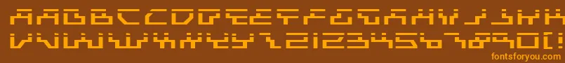 BeamRiderExpandedLaser Font – Orange Fonts on Brown Background