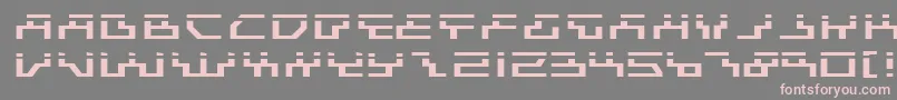 BeamRiderExpandedLaser Font – Pink Fonts on Gray Background