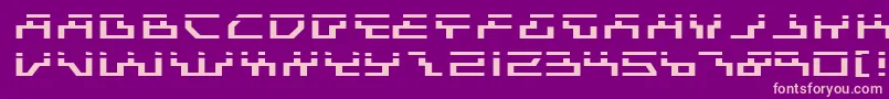 BeamRiderExpandedLaser Font – Pink Fonts on Purple Background