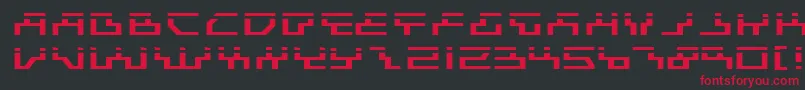 BeamRiderExpandedLaser Font – Red Fonts on Black Background