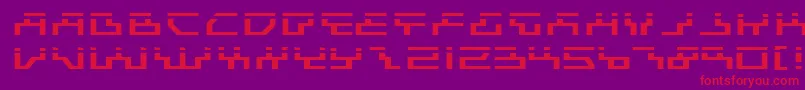 BeamRiderExpandedLaser Font – Red Fonts on Purple Background