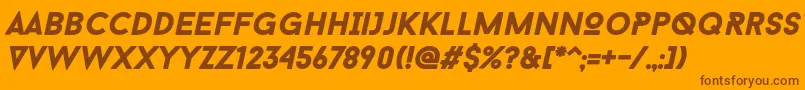 BaronNeueBlackItalic Font – Brown Fonts on Orange Background