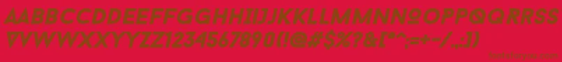 BaronNeueBlackItalic Font – Brown Fonts on Red Background