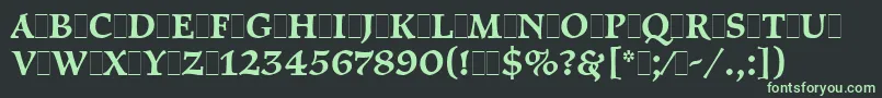 フォントPragueLetPlain.1.0 – 黒い背景に緑の文字