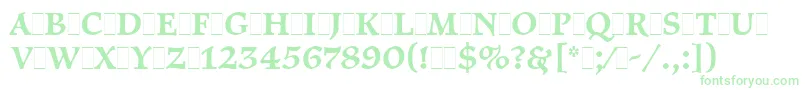PragueLetPlain.1.0 Font – Green Fonts on White Background