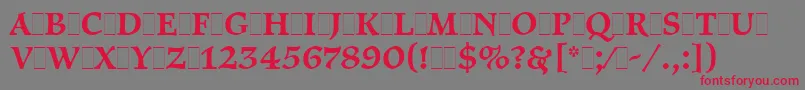 Шрифт PragueLetPlain.1.0 – красные шрифты на сером фоне