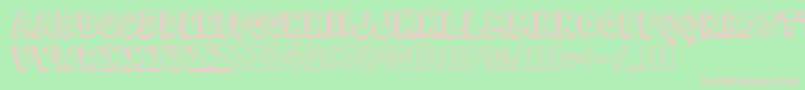 KevinEleven Font – Pink Fonts on Green Background