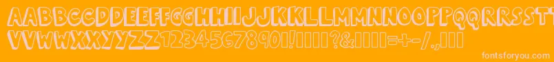 KevinEleven Font – Pink Fonts on Orange Background
