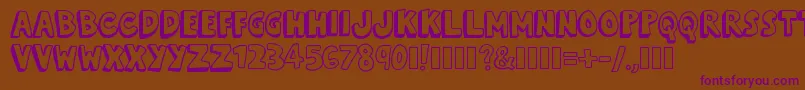 KevinEleven Font – Purple Fonts on Brown Background