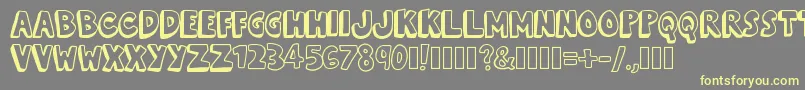 KevinEleven Font – Yellow Fonts on Gray Background