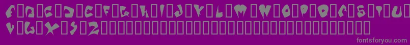 GalaxiaOddtype Font – Gray Fonts on Purple Background