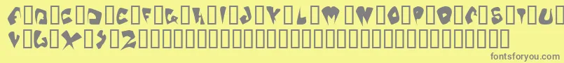 GalaxiaOddtype Font – Gray Fonts on Yellow Background