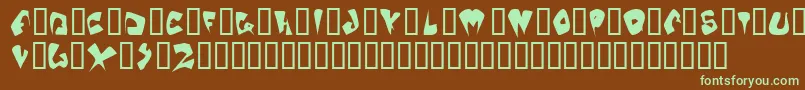 GalaxiaOddtype Font – Green Fonts on Brown Background