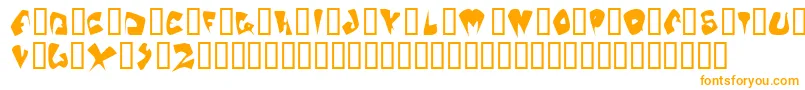 GalaxiaOddtype Font – Orange Fonts on White Background