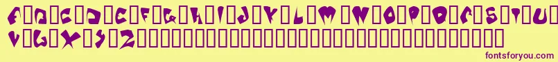 GalaxiaOddtype Font – Purple Fonts on Yellow Background