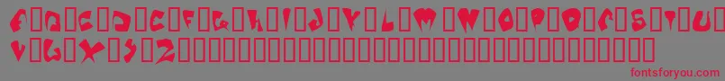 GalaxiaOddtype Font – Red Fonts on Gray Background